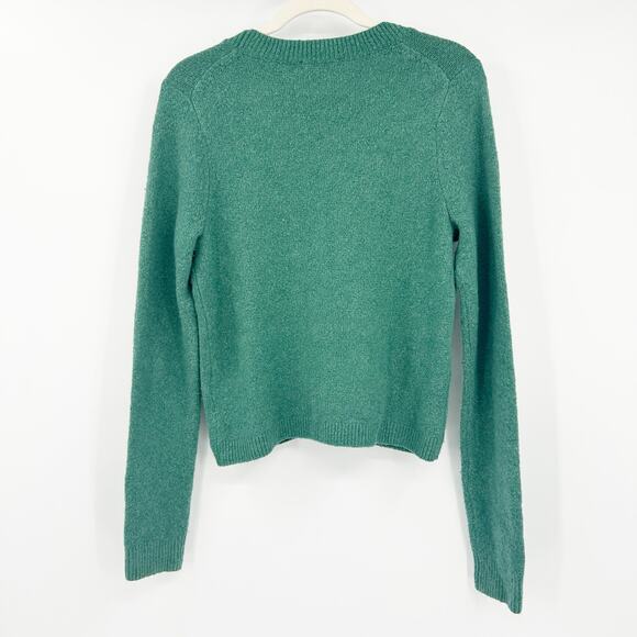 Madewell Womens Haskell Wool Blend Crop Cardigan Sweater Coziest Textured Yarn S - Picture 9 of 9